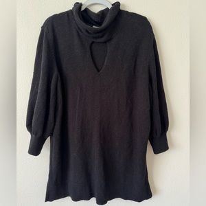 Dark gray key hole sweater